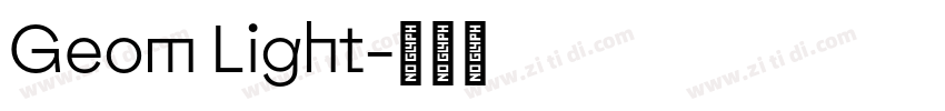 Geom Light字体转换